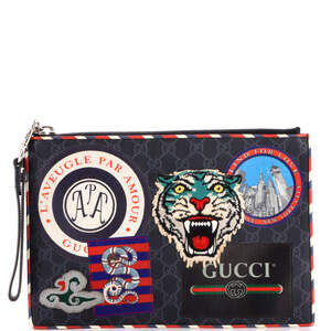 Night Courrier Pouch Gg Coated Canvas #211029G85B